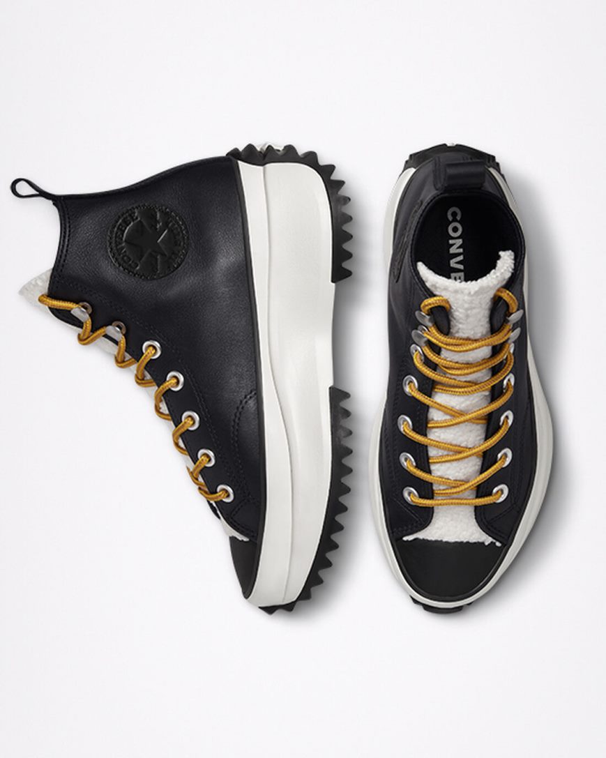 Topanky Na Platforme Converse Run Star Hike Sherpa Vysoke Damske Čierne | SK PMG5B0